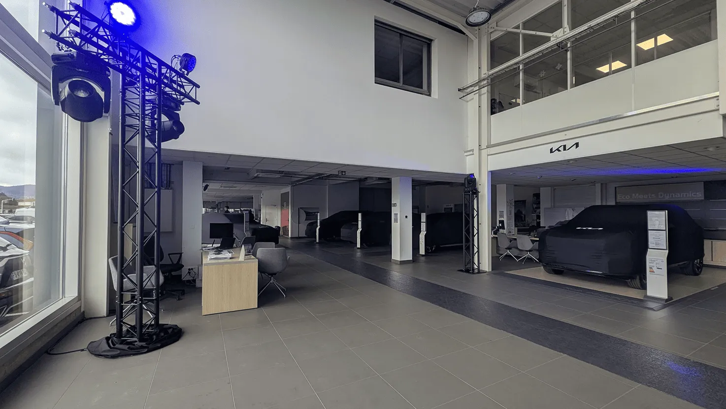 Éclairage d'une soirée d'entreprise en Auvergne